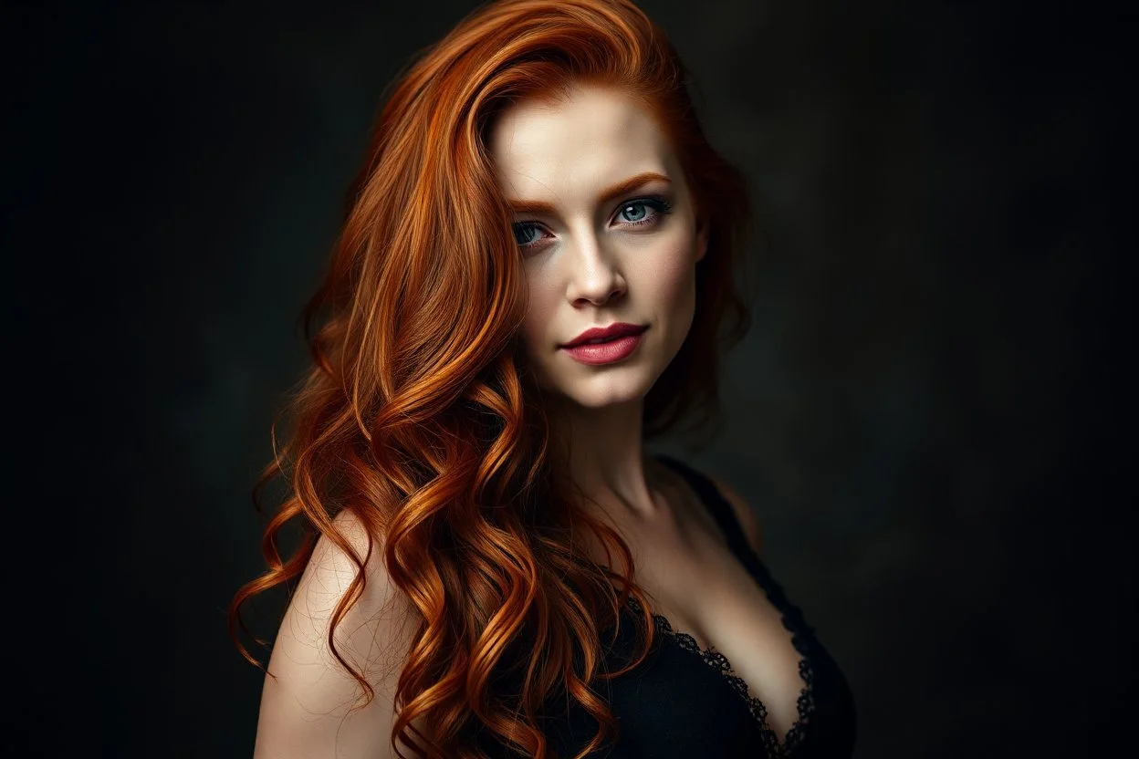Cree l image d une femme rousse séduisante, forte et bienveillante