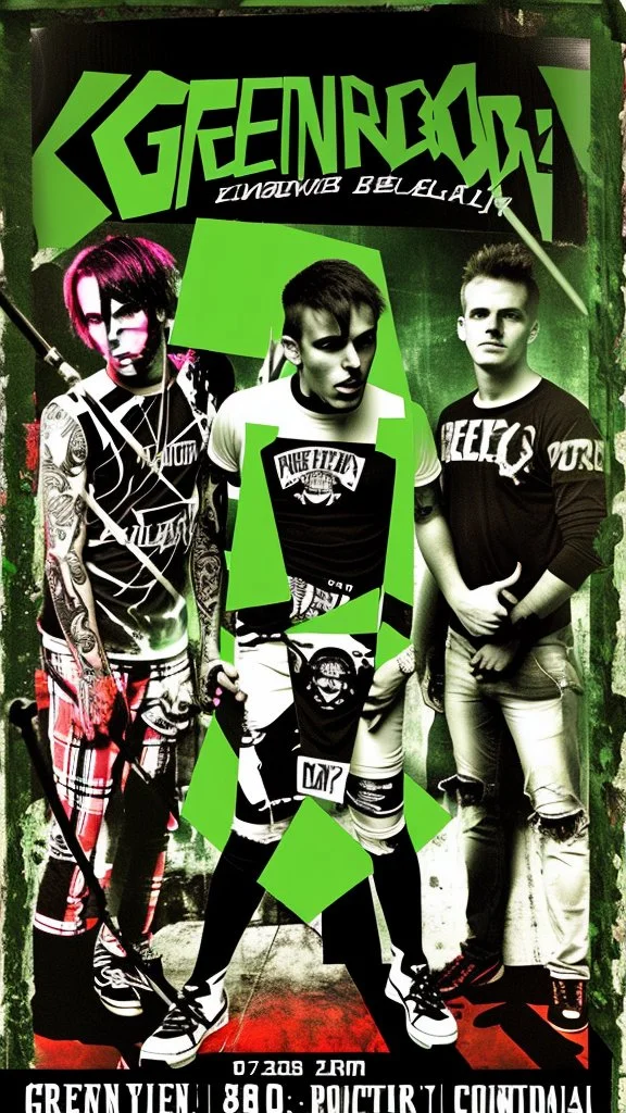 green hardcore punk flyer