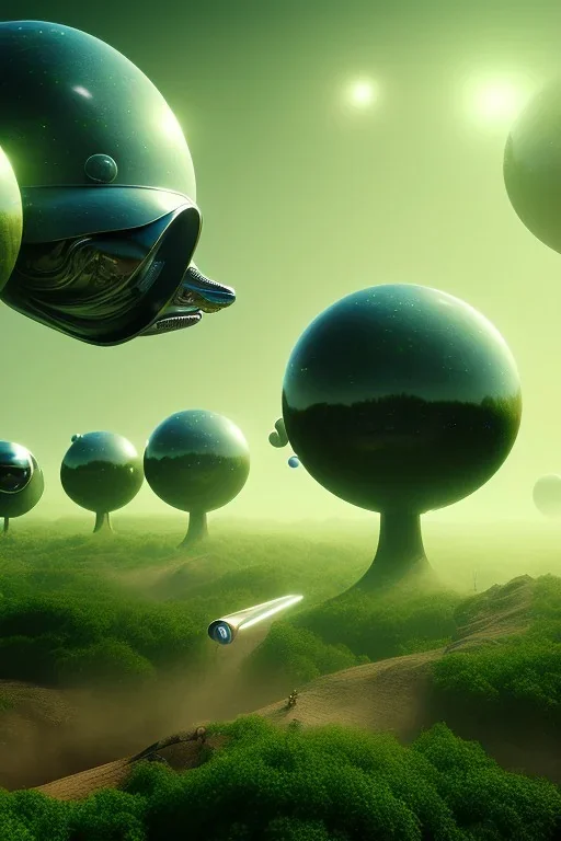 alien earth invasion worlds, clean art NFT, blender 3d