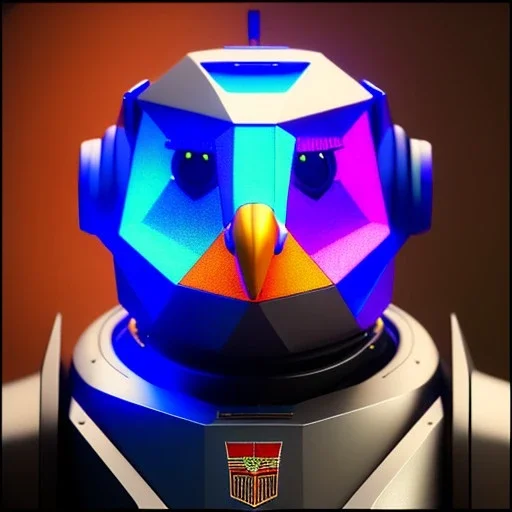 Retrato de bonito aguila robot con estilo de Pixar 8k