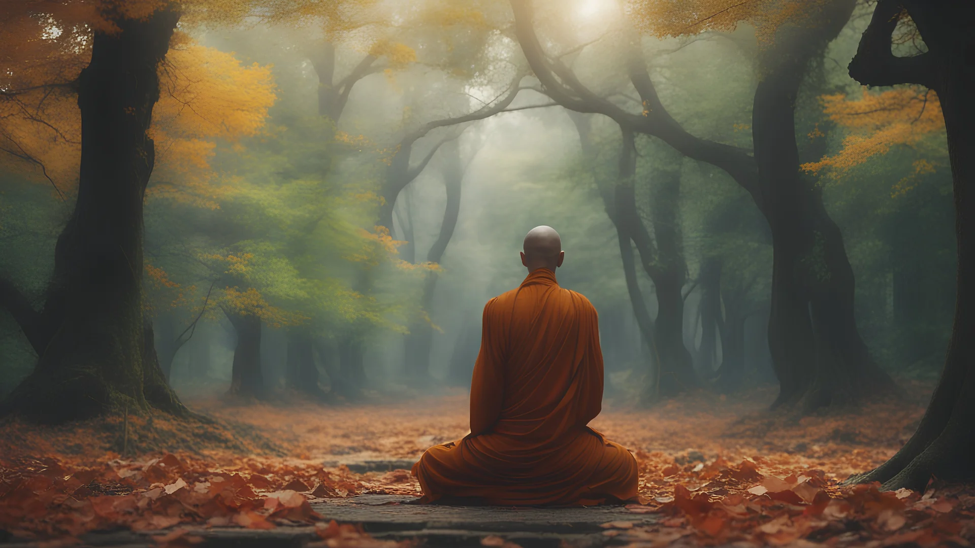 Buddha monk king.The rustling leaves, the gentle sway of trees, and the subtle sounds of nature become a symphony that had previously gone unnoticed.4k