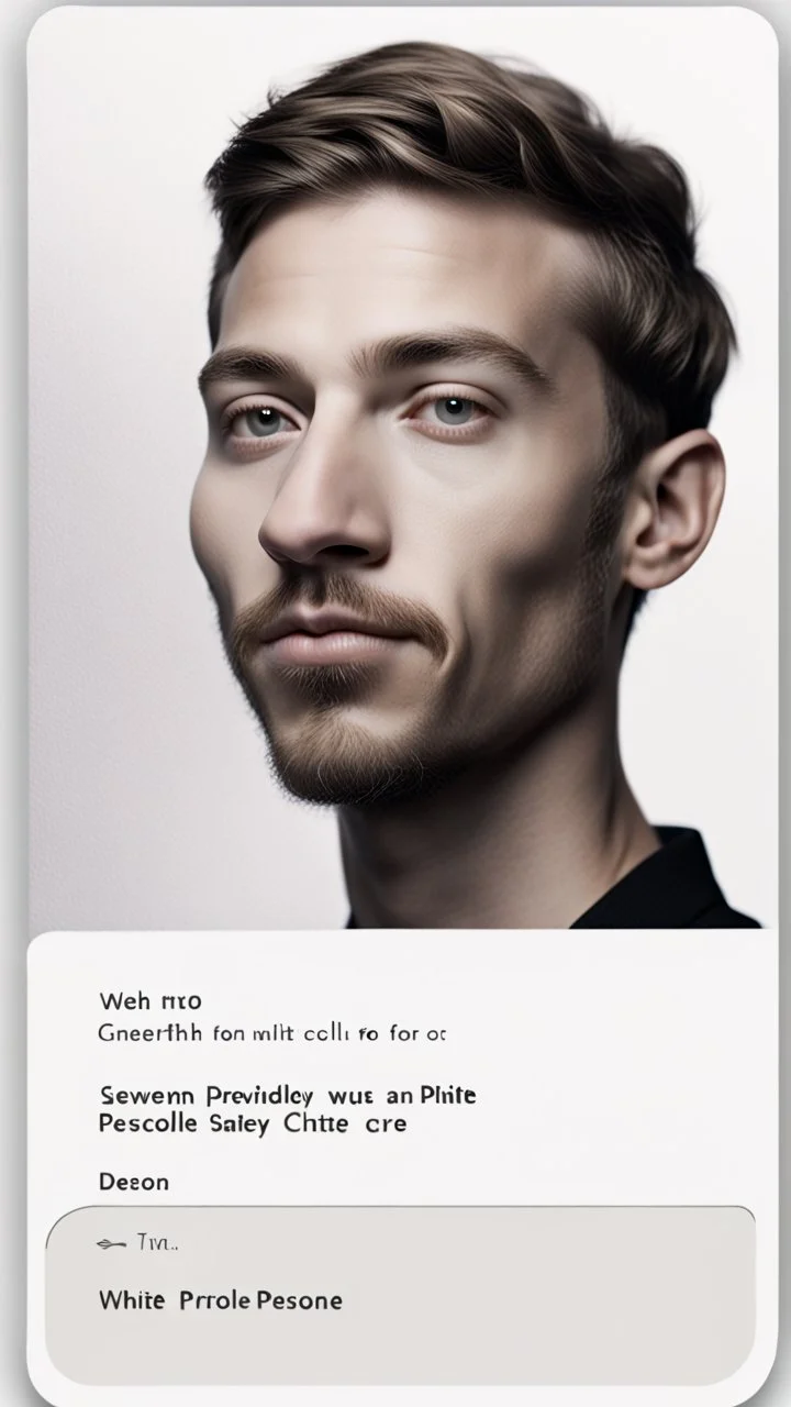 profile card and picture of white person