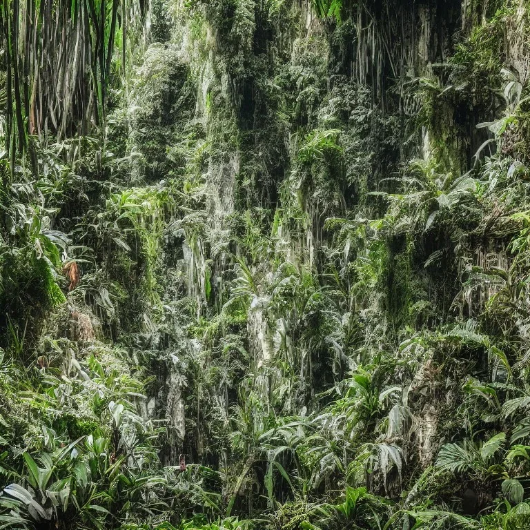 Jungle dans une cathédrale marbre