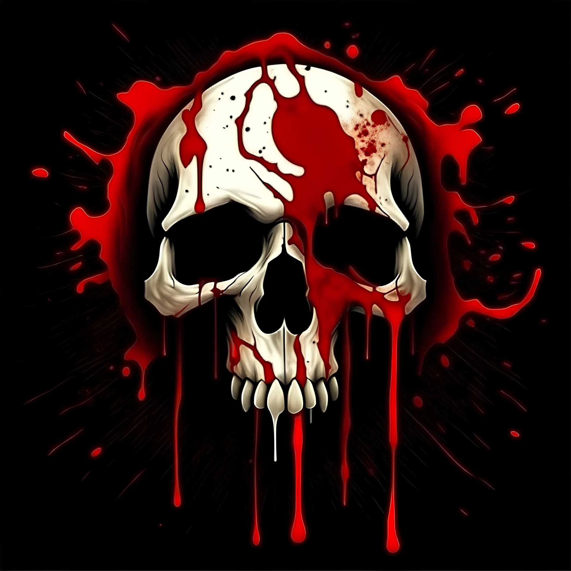 Generate an scary logo with some blood