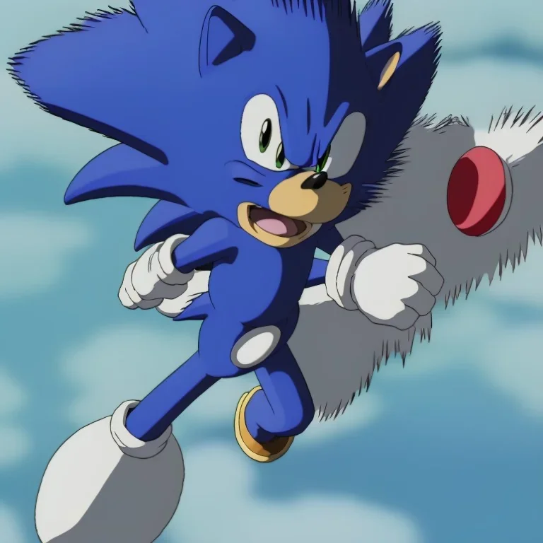 sonic the hedgehog, photo realistic, high detail, volumetric lighting, tiny features, intricate detail,