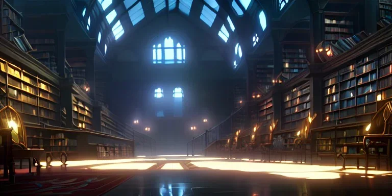 Massive library, fantasy