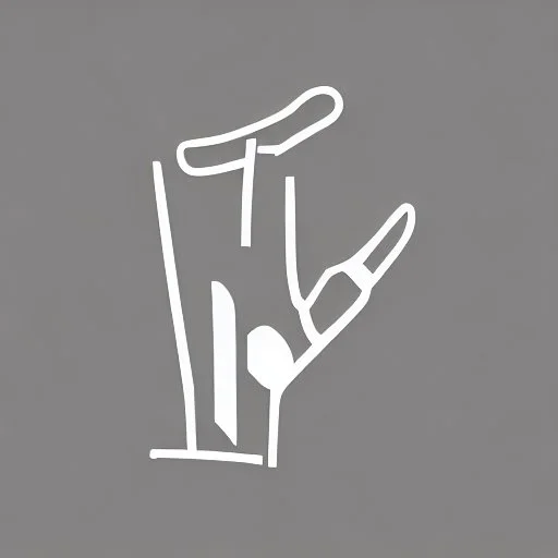 a simple logo of an hand with thumb up, line, flat, vector icon