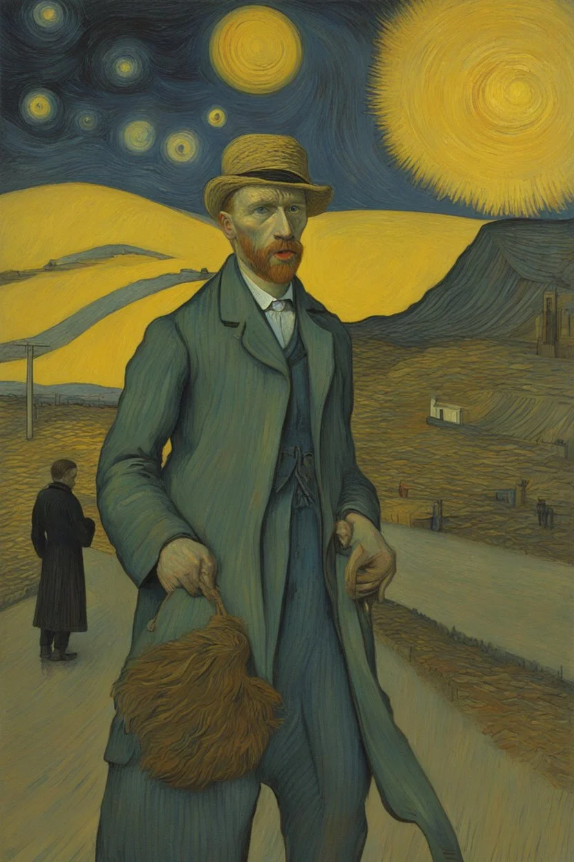 Make the darkness conscious; Vincent Van Gogh; Golden Hour; Iridescent; Controversial; Supremely Detailed; Stupendous; Bauhaus; Dada