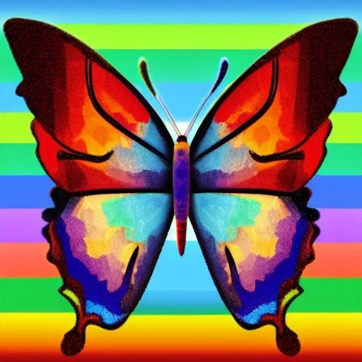 rainbow cartoon butterfly 700 x 700 logo circle, realistic, van Gogh volumetric lighting, game of thrones