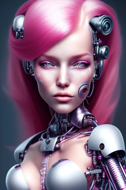 cyborg, pink hair, sexy, perfekt, real, dream