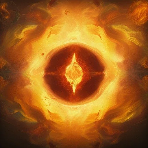 stylized circle of fire and water