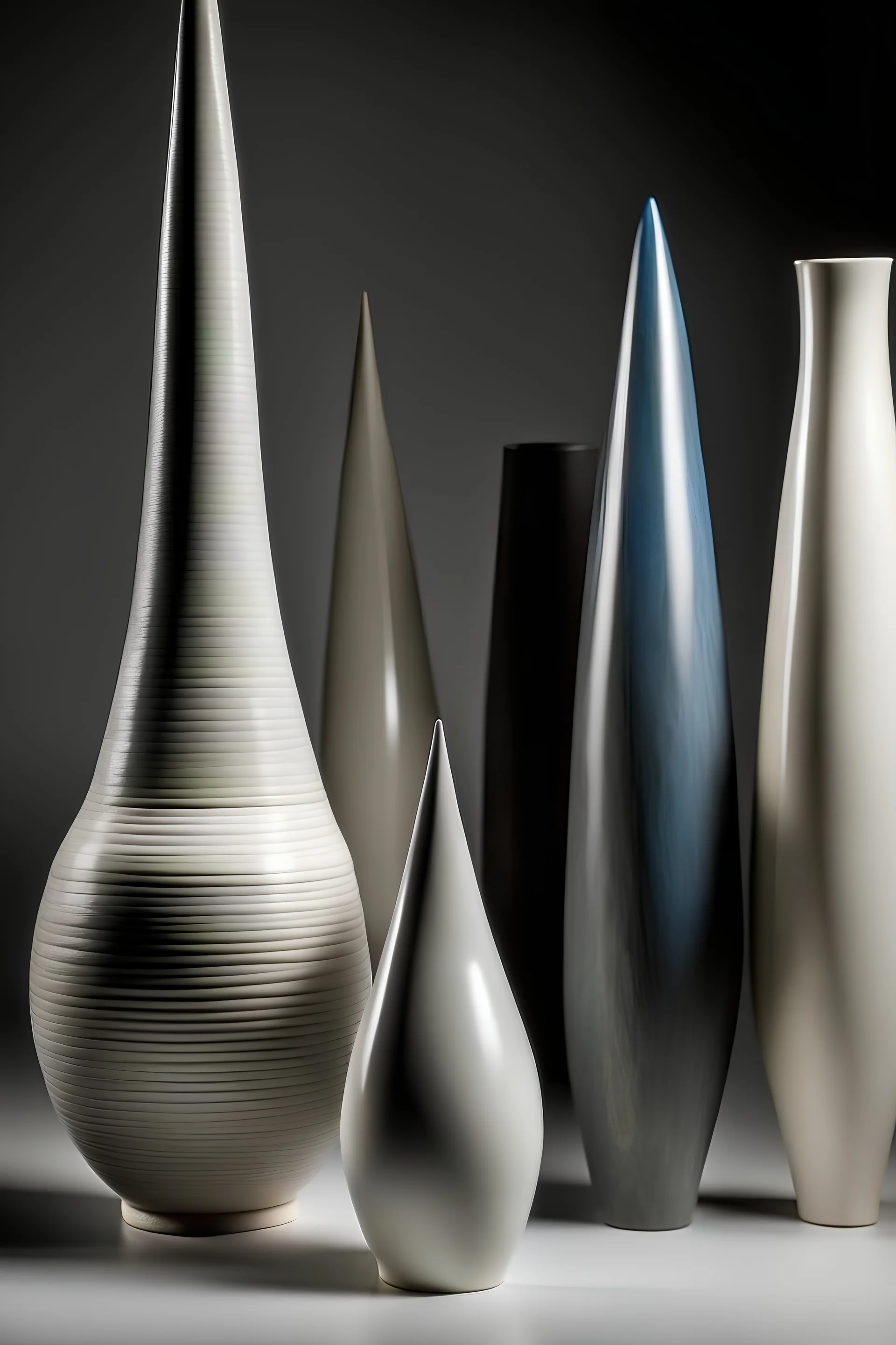 Ceramic art, modern, minimalistic, tall