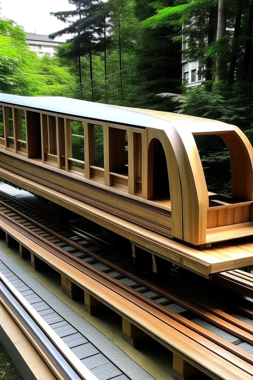 A one-person monorail made from plywood and 2x4 lumber