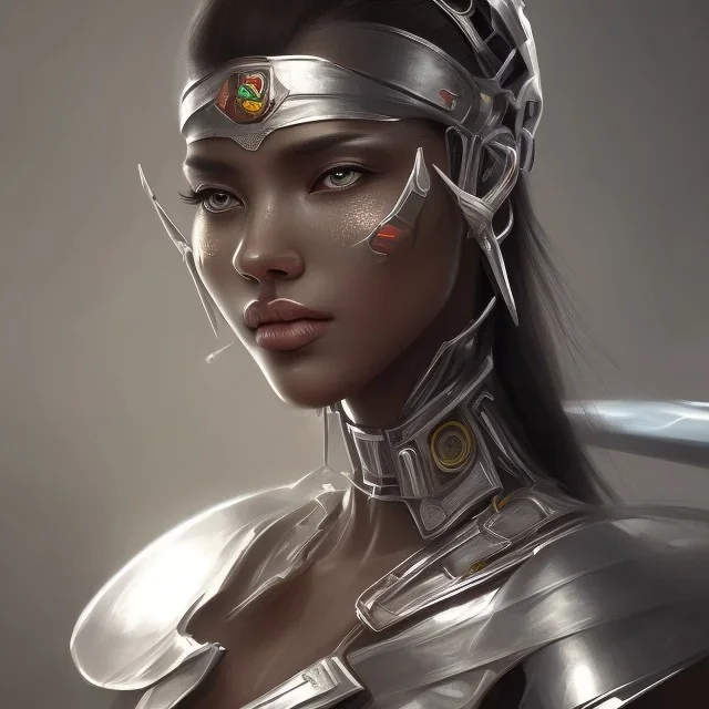 Rwandan futuristic princess realistic