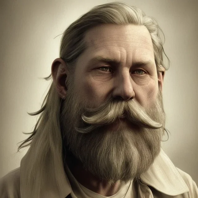 "MIddle aged white human male, with a trimmed but uneven beard, piercing green eyes with slick back hair head and shoulders portrait, 8k resolution concept art portrait by Greg Rutkowski, Artgerm, WLOP, Alphonse Mucha dynamic lighting hyperdetailed intricately detailed Splash art trending on Artstation triadic colors Unreal Engine 5 volumetric lighting Splash art fantasy"