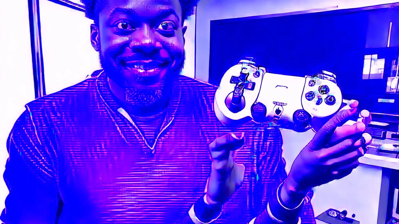 Tyrone takes playstation5 controller from fedex delivery