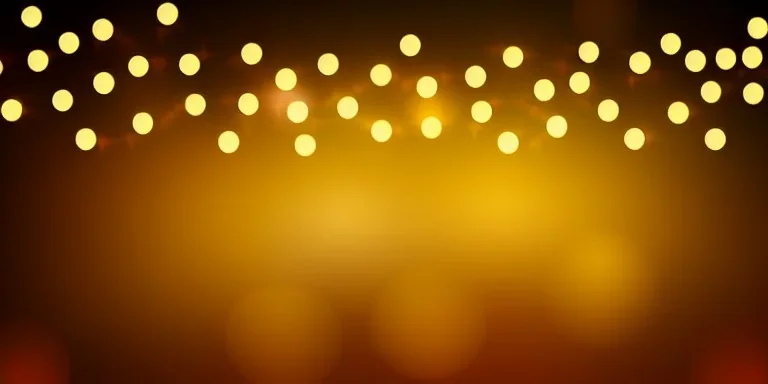 Festive abstract bokeh background - golden bokeh lights, beige - New Year, Anniversary, Wedding, banner