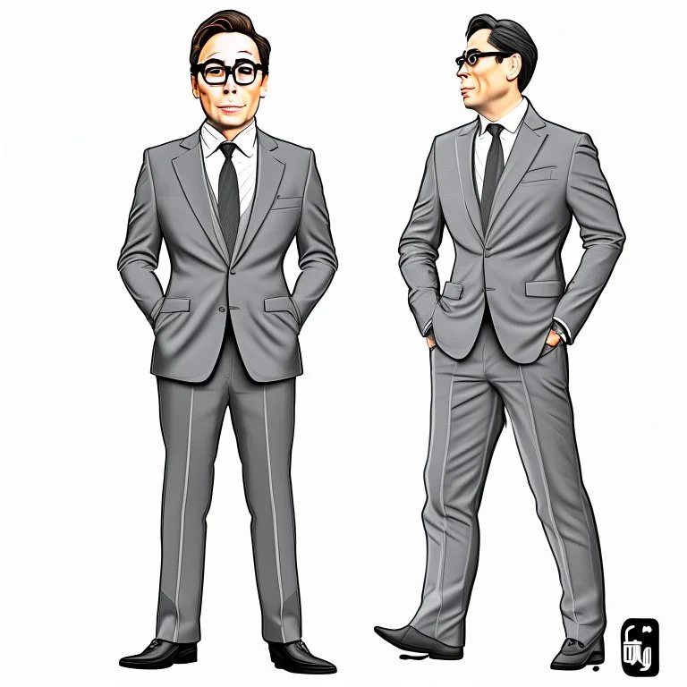 Gustavo Petro clip art cuerpo completo traje gris no corbata obra de arte detallado 4k