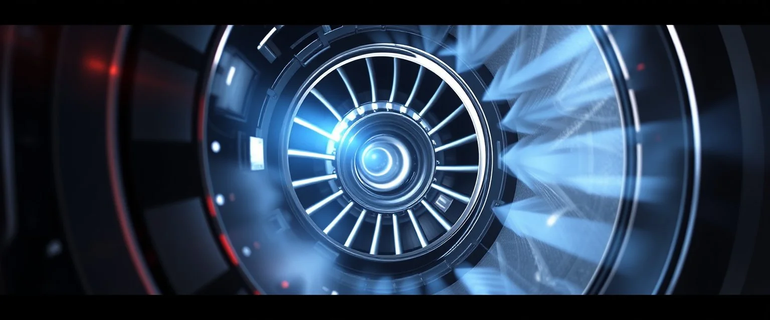 airbrush 3d rendering, Prompt:lightening inside a jet engine
