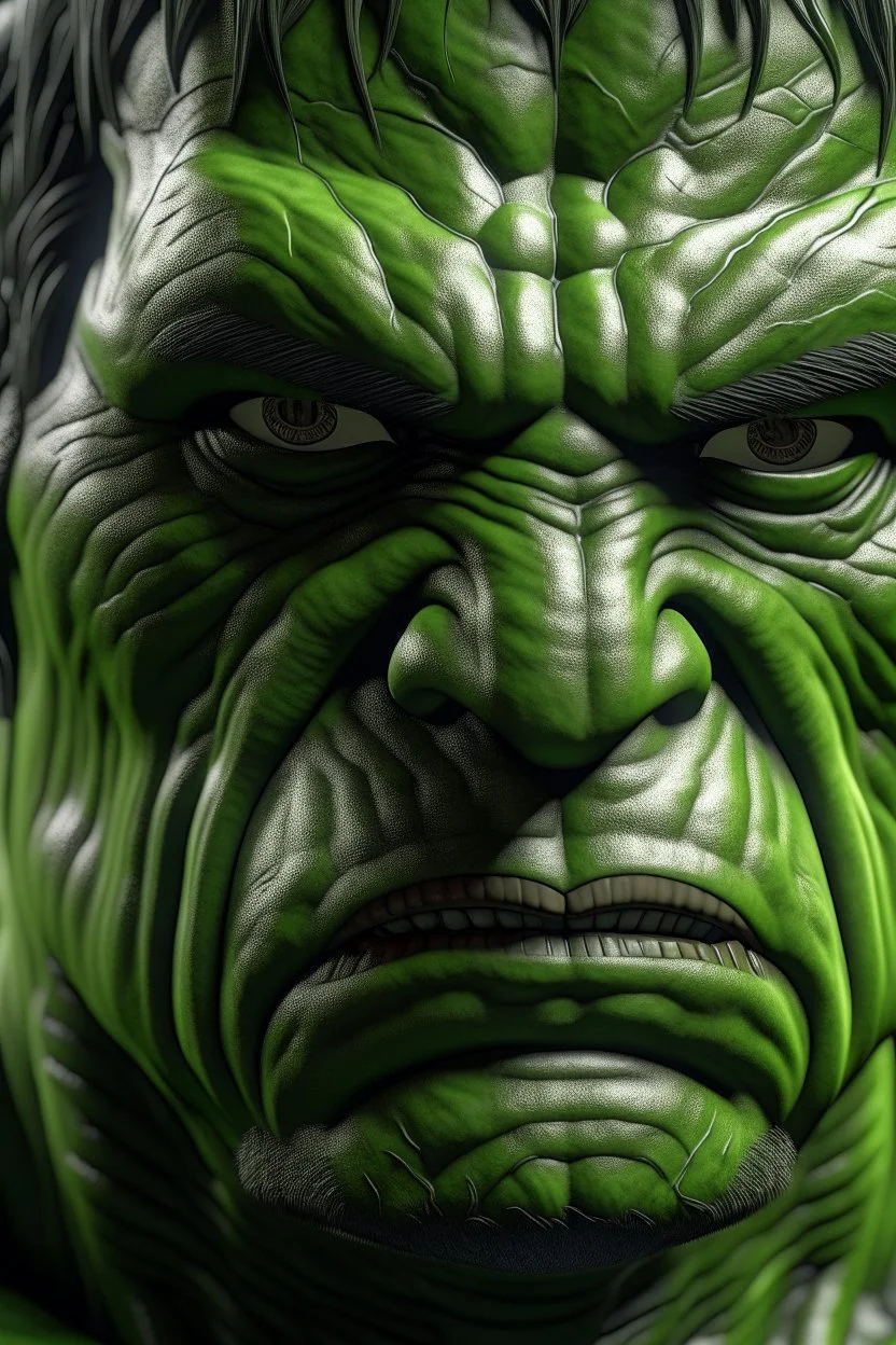 Hulk, half body, face photo realistic, hyper details, 4k, close-up, hyper detailed, sharp focus, studio photo,