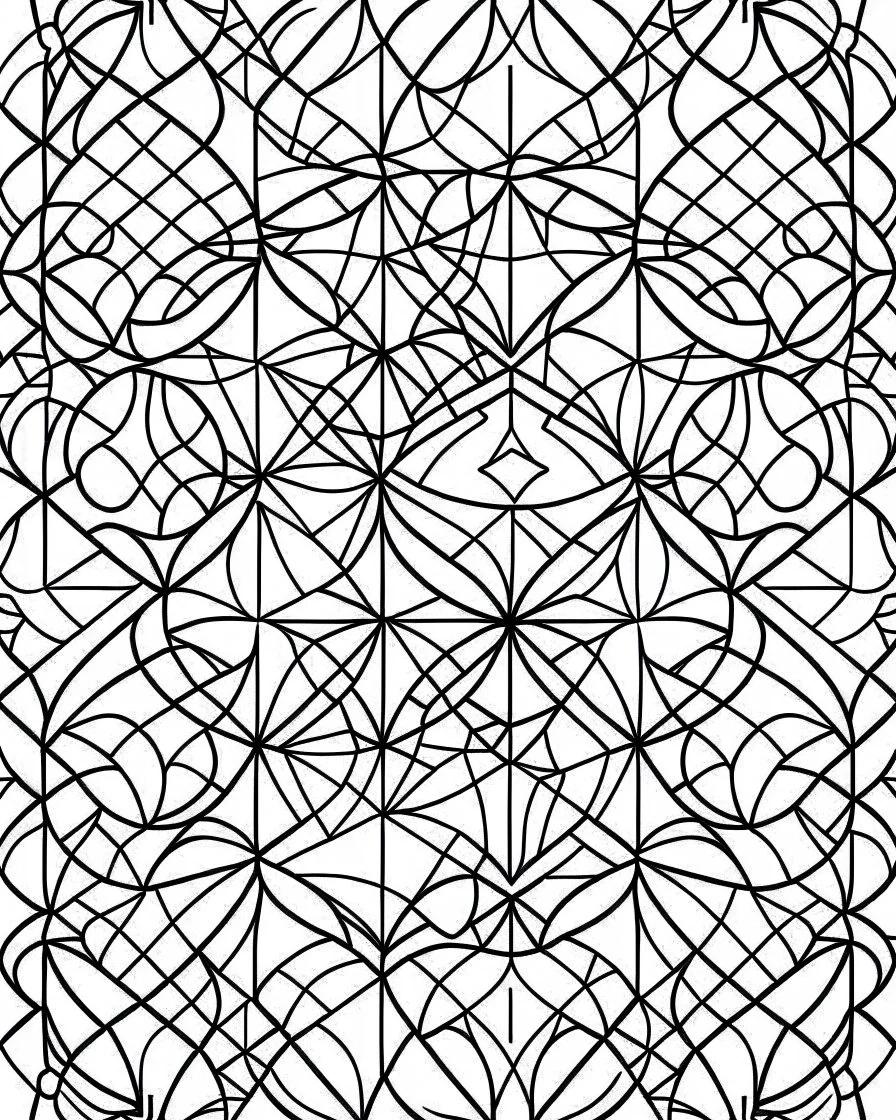 outline art for bold and easy coloring pages with A very simple and super minimal design featuring a beautiful geometric pattern., white background, sketch style, fully body, only use outline, cartoon style, clean line art, white background, no shadows and clear and well outlined