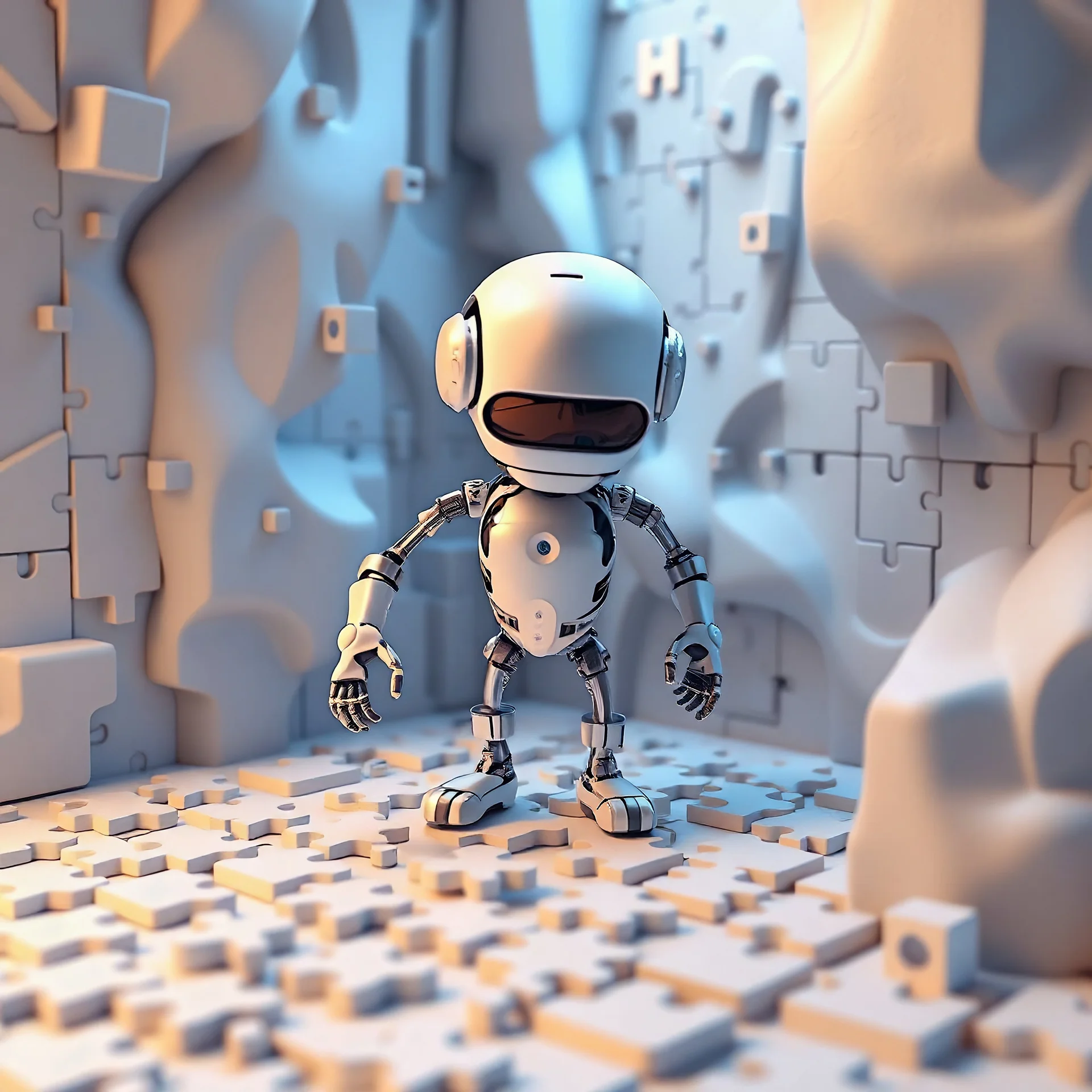 2. Unsupervised Learning: In this type of learning, AI tries to learn by itself. It looks at lots of data and tries to figure out patterns without anyone telling it what’s right or wrong. This is like doing a puzzle without anyone helping you. (disney 3d art style)