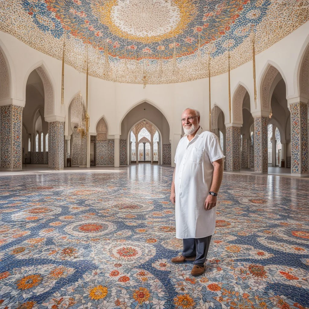 look at British artist and designer Kevin Dean and his work behind the floral mosaics at Sheikh Zayed Grand Mosque. All photos by Mona Al Marzooqi