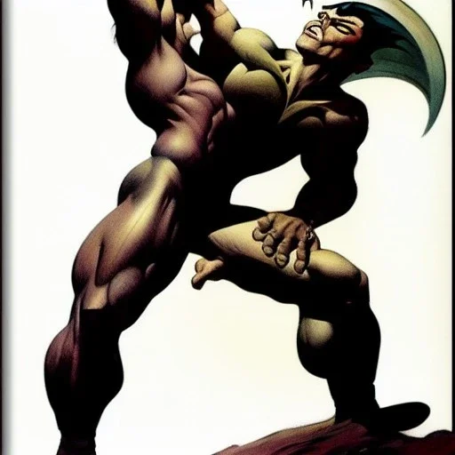 Bersekr by Frank Frazetta style