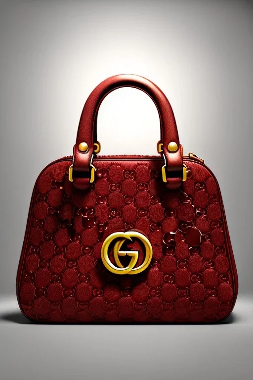 Gucci bag made by muppet face, Sesame Street style, retro style, photo studio, unreal engine 5, god lights, ray tracing, RTX, lumen lighting, ultra detail, volumetric lighting, 3d.