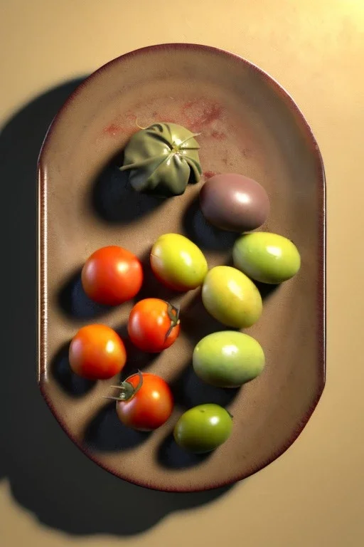 Ravioli by renaissance style still life oil painting, dish, natural tomato, albahaca, olives, olive oil, moisture, art, natural, ornaments, chef, high kitchen, smooth, gradient color background, unreal engine 5, ray tracing, RTX, lumen lighting, ultra detail, volumetric lighting, 3d.