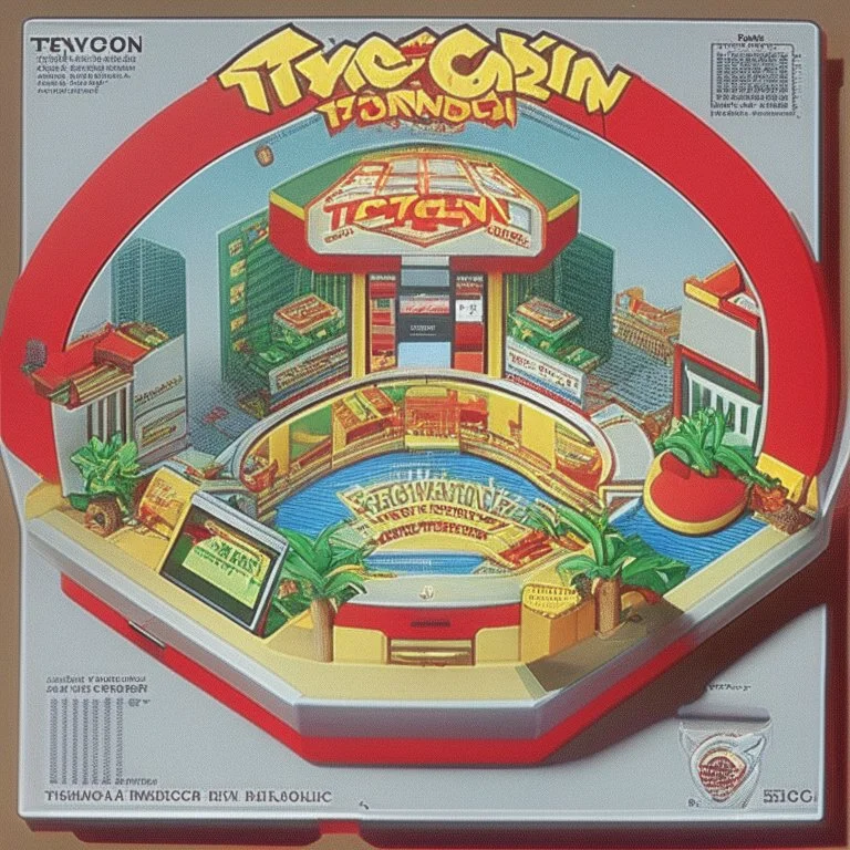 Videogame interface, 1990. Pokemon center tycoon. Cd cover.