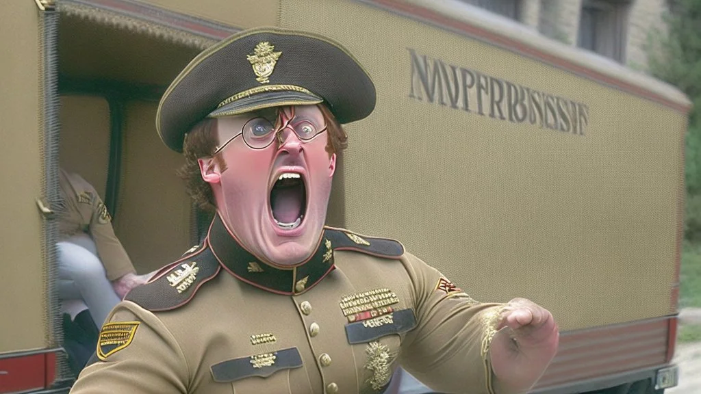 napoleon yells at UPS truck