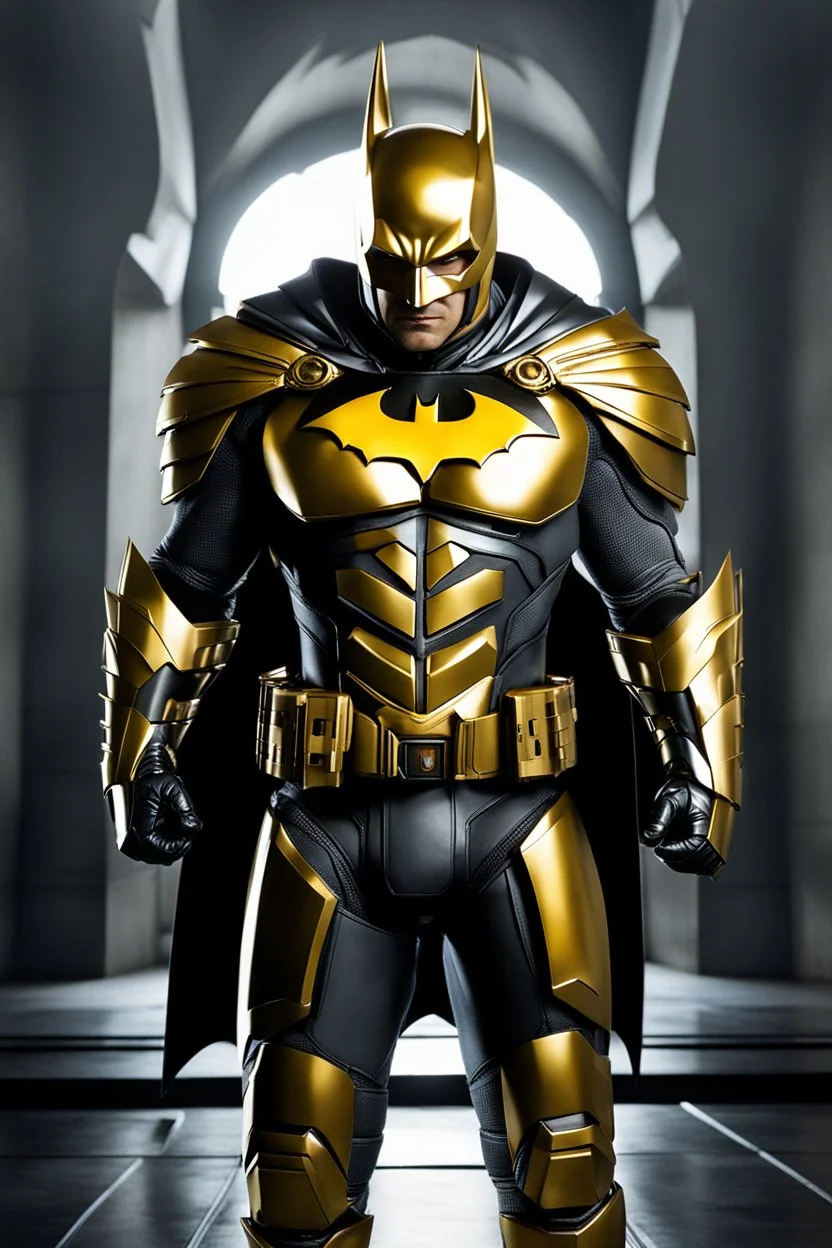 Photograph Full body Batman Futuristic armour Chromecast golden shines