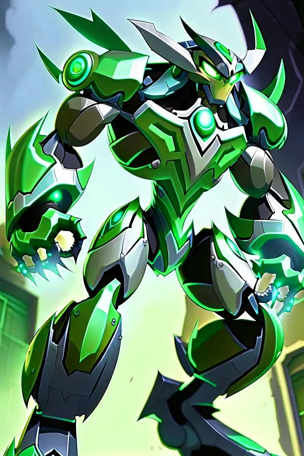 A new space creature from Ben 10 cartoon. Strong and graceful. Advanced metal. Magical power, precise detail and intense power