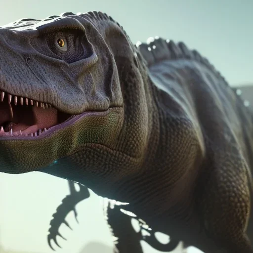 T-Rex freelander as a supersort with living motor, veins, bones, octane render, unreal engine, backdrop light, volumetric light, hyper detailed, intricate surface detail, HD, 8k, --q 2 --v 4