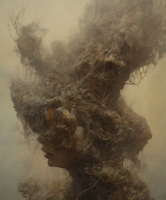 neural network. oil on canvas, beksinski