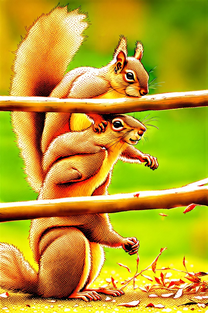 The most spectacular squirrel fight in the world.