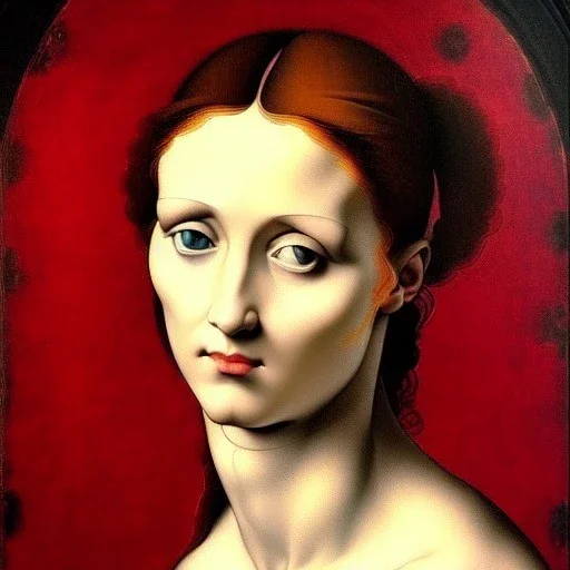 portrait of a beatiful woman Michelangelo style