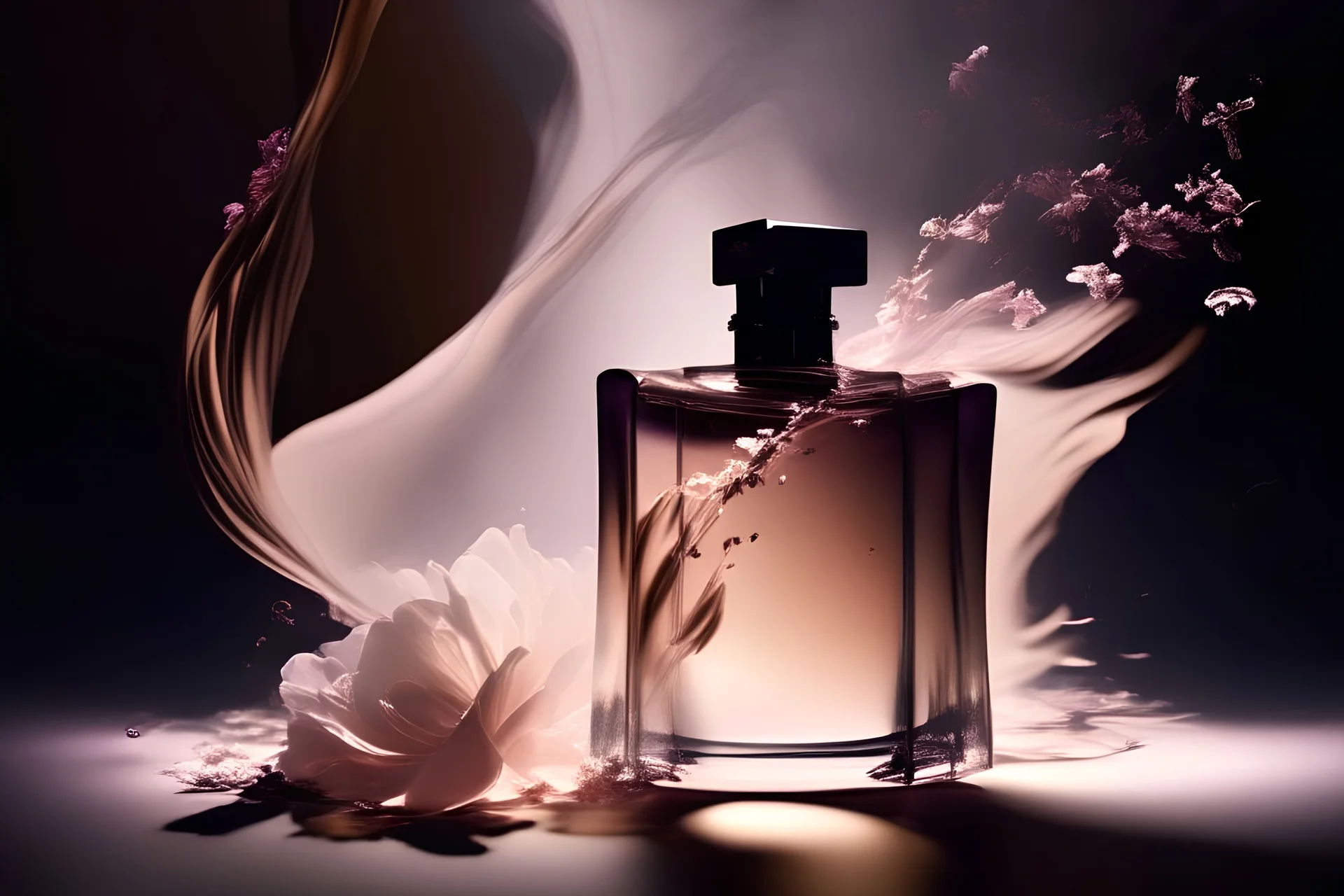 generate me an aesthetic photo of perfumes for Ephemeral Elegance: Capture fleeting moments of scent dispersal.