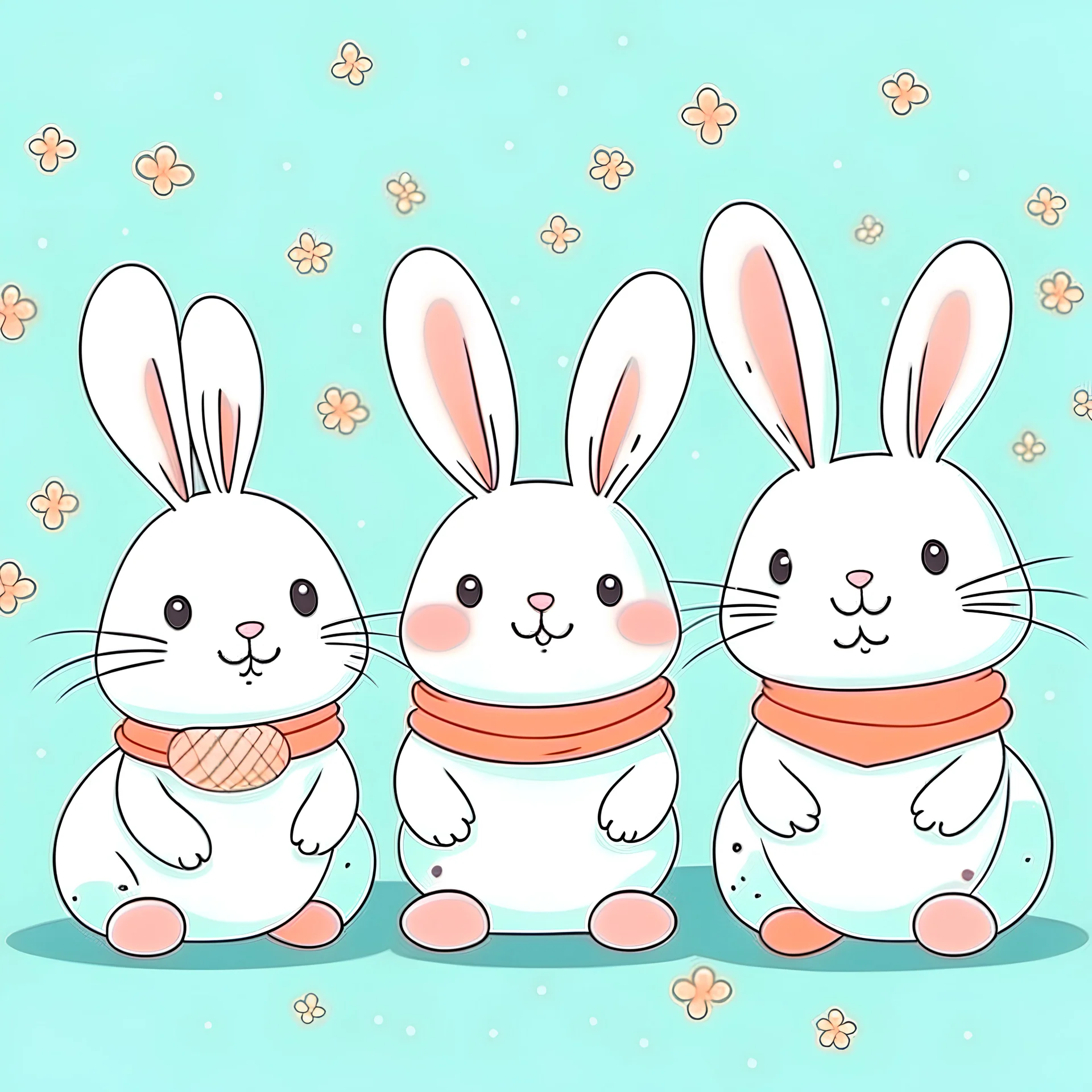 cute bunnies cartoon