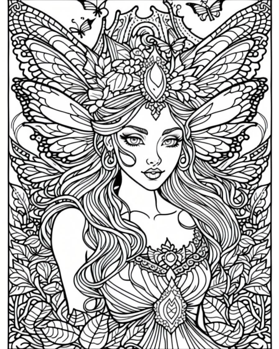 fairy coloring page