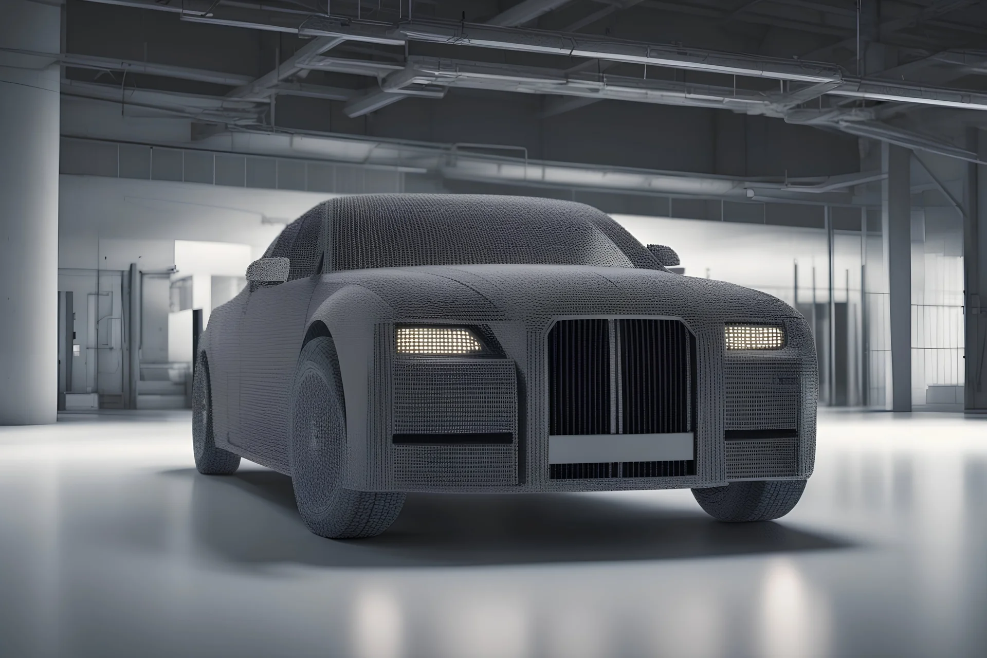 car made out of binary data