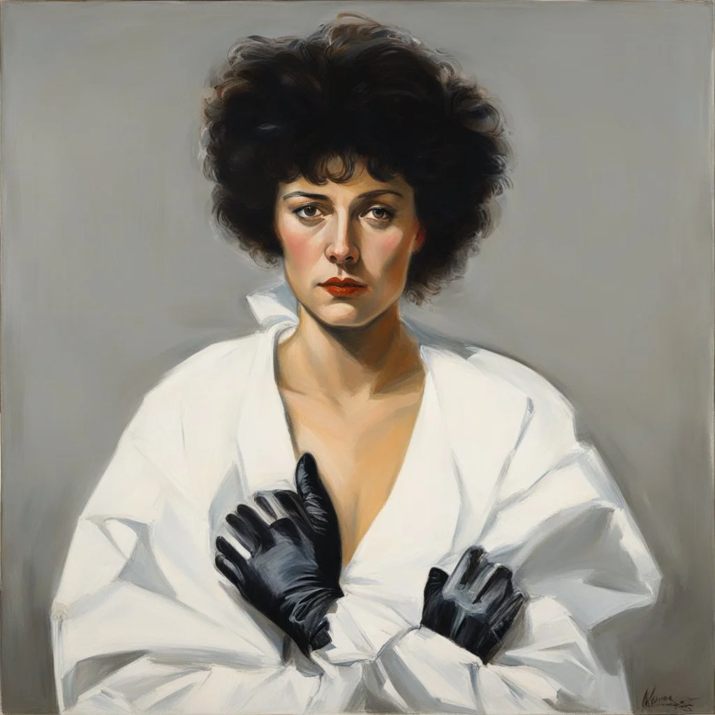 olorès Marat, La femme aux gants (Woman with gloves), 1987. Dolorès Marat