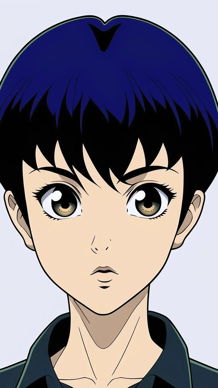 Anime character from the 90's with short black hair