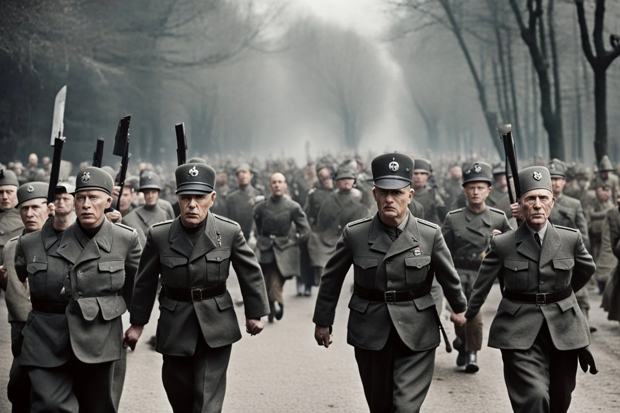 Nazi army marching