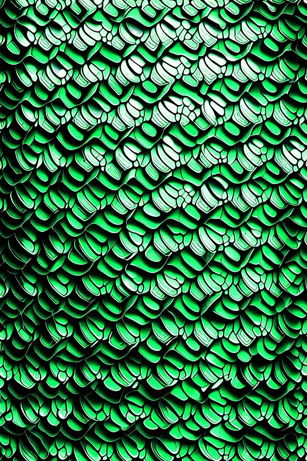 Seamless Green and solver Fishscale Pattern Shimmering Scales in Harmonious Motion