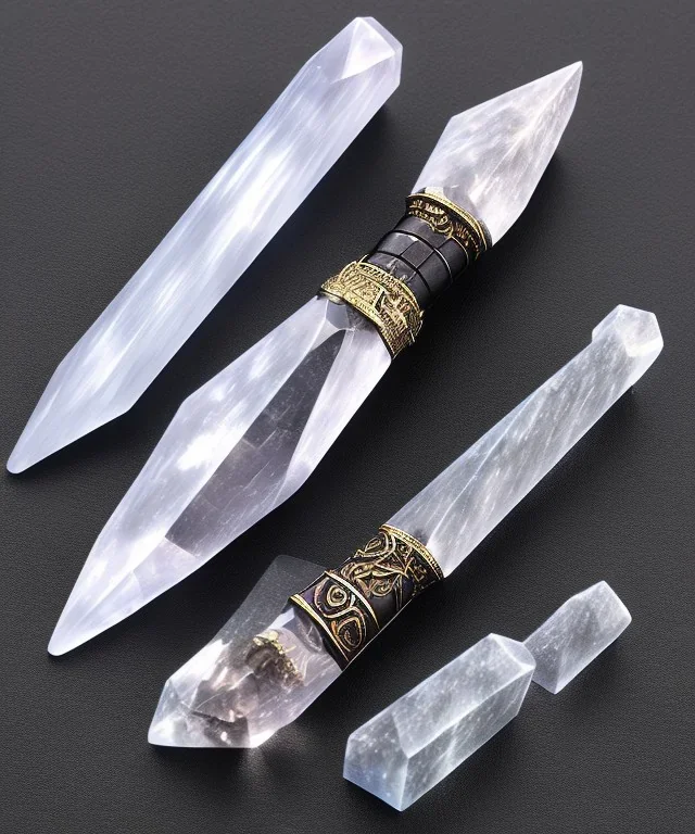 healing quartz crystal shaped as dagger