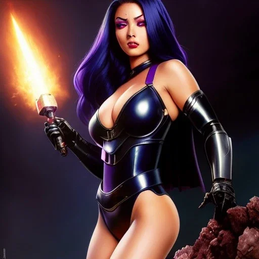 fullbody portrait 'beautiful booty sexy busty Raven(teen titans)',wearing minimal ancient latex armor,hyperrealistic skin,Hyperrealistic Big eyes,looking to camera,painting by gaston bussiere, greg rutkowski, yoji shinkawa, yoshitaka amano, tsutomu nihei, donato giancola, tim hildebrandt, oil on canvas, cinematic composition,sharp image, extreme detail,((fit full head inside picture)),32k