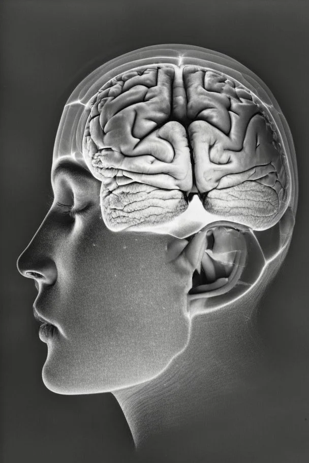 front view brain injury patient with unilateral spatial looking to the right side of space