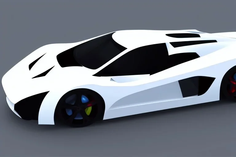 Car Supercar Vector 3d rendering Vector collage